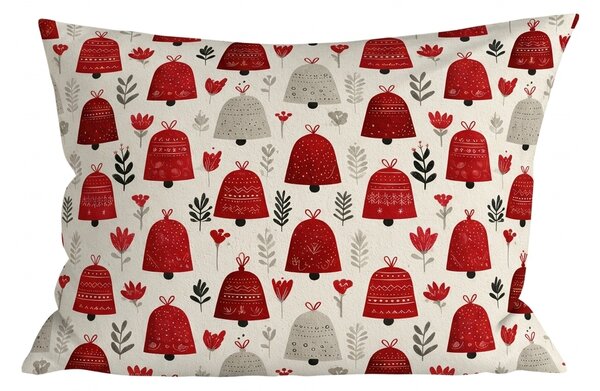 Bombažna prevleka za vzglavnik CHRISTMAS BELLS 50x70 cm, barvna