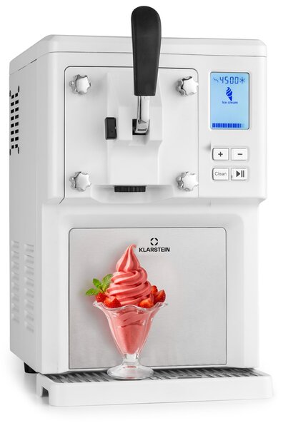 Klarstein Sweet Sundae aparat za izdelavo sladoleda s kompresorjem, 1,5 l, nerjaveče jeklo, bel