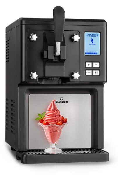 Klarstein Sweet Sundae aparat za pripravo sladoleda s kompresorjem, 1,5 l, iz nerjavečega jekla, črn