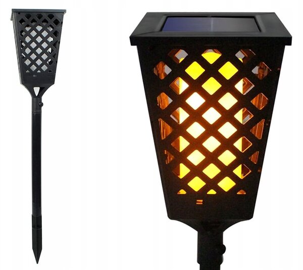 Solarna vrtna talna LED svetilka z učinkom gorečega plemena 107cm