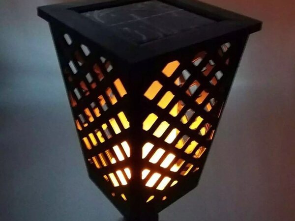 Solarna vrtna talna LED svetilka z učinkom gorečega plemena 107cm