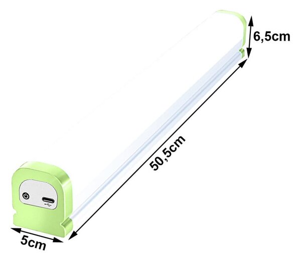 LED aku. svetilka s senzorjem gibanja magnetna 50cm USB