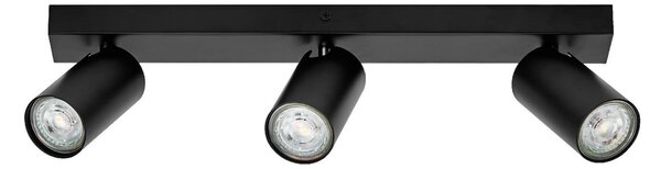 OSRAM stropni reflektor OCTAGON črn 3-flg. GU10-LED 927 dim, zatemnjen, Črna, Dnevna soba / jedilnica, Kovina, Sodobni