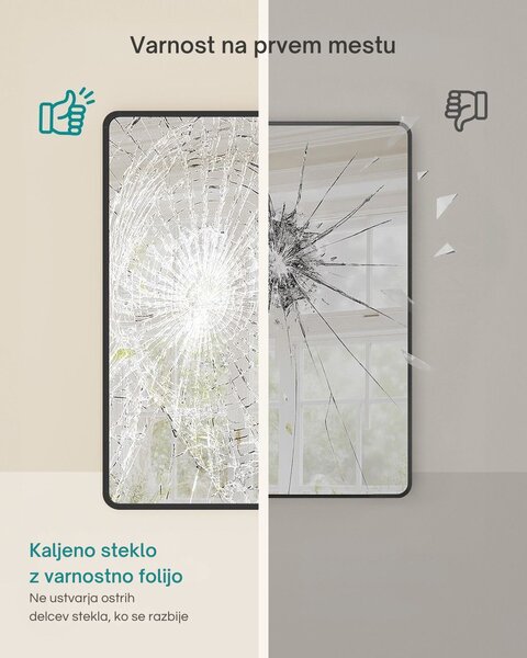 Stensko ogledalo NADIA, 91x61 cm, črna SongmicsHome