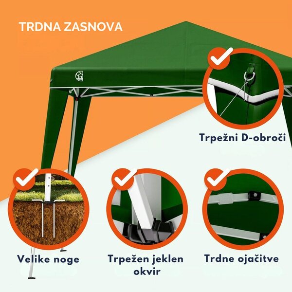 Paviljon za zabave CAPRI, 3x3 m, zelena Casaria