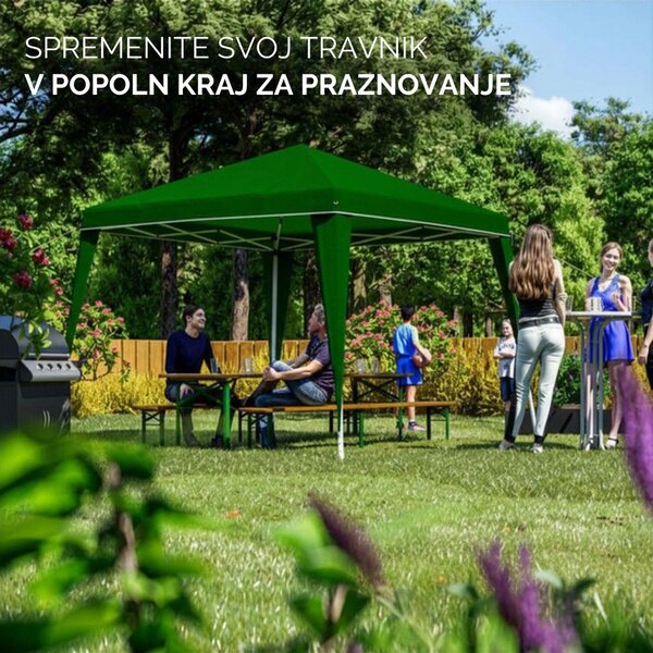 Paviljon za zabave CAPRI, 3x3 m, zelena Casaria