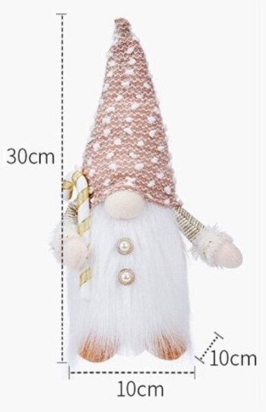 Svetleči božični škrat JINGLE 30 cm - različne vrste Barva: Bela
