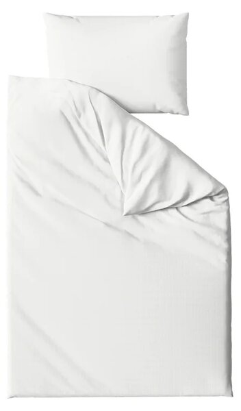 Set krepkega posteljnine DENYX BLEND svetlo kremna, hotelski žepek + rjuha Jersey 90 x 200 cm sivobežna, enojna postelja
