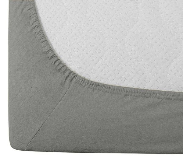 Set krep posteljnine BELE OVCE POLI sive + rjuha Jersey 90 x 200 cm siva, enojna postelja