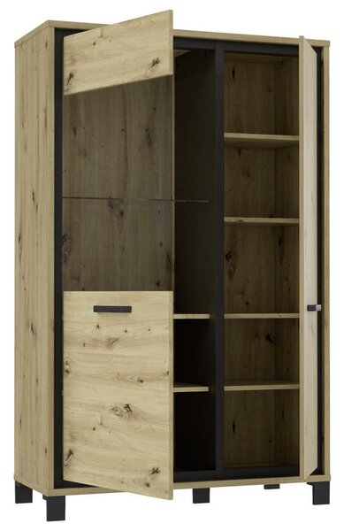 Livetastic Visoka Komoda Trondheim, Barva Hrasta, Črna