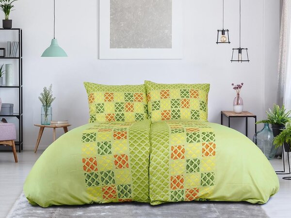 Posteljnina iz mikrosatena VELLARI, zelena Dimenzije posteljnine: 70 x 90 cm | 140 x 200 cm