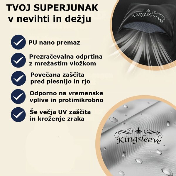 Zaščitna ponjava za pivski set BEER COVER, 180x90x74cm, antracitna Kingsleeve