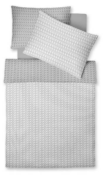 POSTELJNINA RUBIN 140/200 cm damast antracit, siva