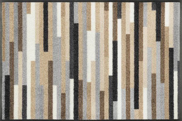 PREDPRAŽNIK Mikado Stripes 50/75 cm potiskano rjava, siva, bež