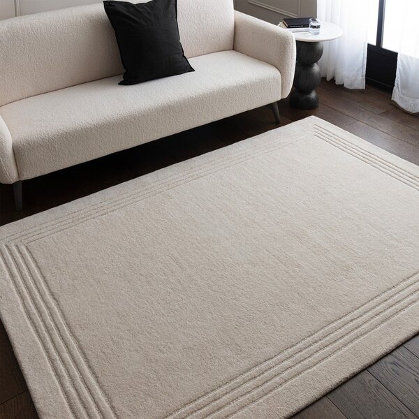 Slonokoščena ročno tkana volnena preproga 120x170 cm Orlo Ivory – Asiatic Carpets