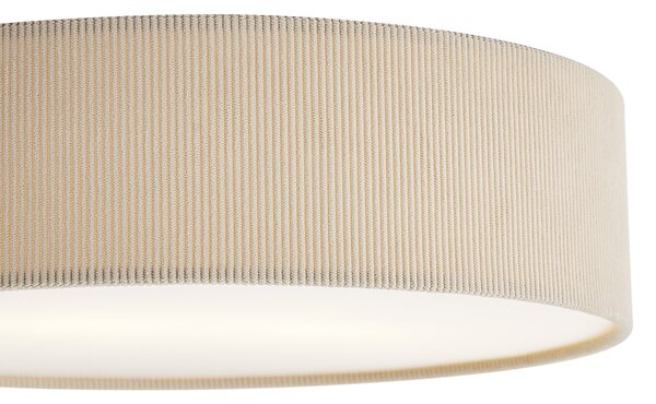 Sodobna stropna svetilka taupe z žametnim senčilom 38 cm 2-luči - Luz