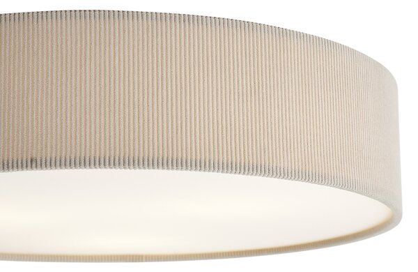 Sodobna stropna svetilka taupe z žametnim senčilom 46 cm 3-luči - Luz