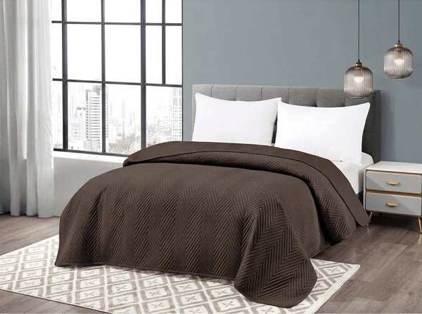 Žametno pregrinjalo za posteljo ARROW VELVET, temno rjavo Dimenzije: 170 x 210 cm