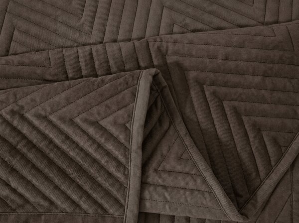 Žametno pregrinjalo za posteljo ARROW VELVET, temno rjavo Dimenzije: 170 x 210 cm