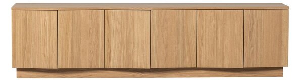 TV omarica iz masivnega hrasta v naravni barvi 200x52x45 cm Zuma – WOOOD