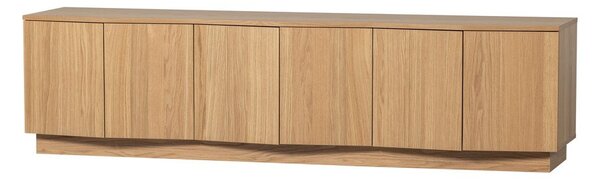 TV omarica iz masivnega hrasta v naravni barvi 200x52x45 cm Zuma – WOOOD