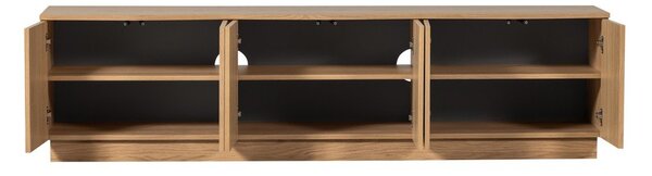 TV omarica iz masivnega hrasta v naravni barvi 200x52x45 cm Zuma – WOOOD