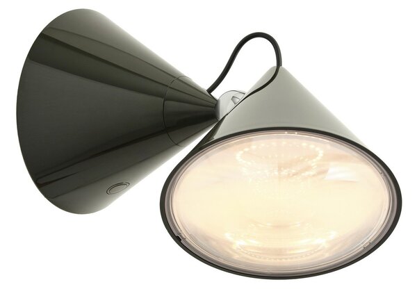 Tom Dixon LED stenska svetilka Pose, zelena, 21 cm, plastika, zatemnjen, Zelena, Dnevna soba / jedilnica, Kovina, Dizajn, Okrogla stena