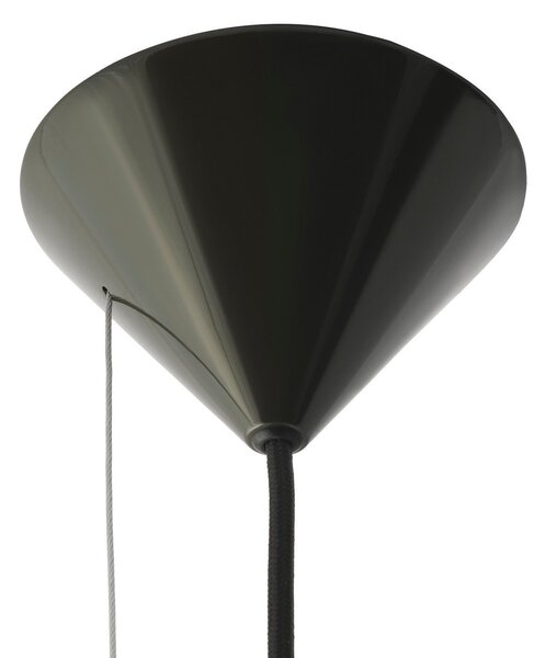 Tom Dixon LED viseča svetilka Pose, zelena, Ø 25 cm, jeklo dim, zatemnjen, Zelena, Dnevna soba / jedilnica, Kovina, Dizajn