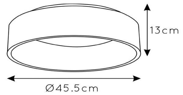 Talowe LED stropna svetilka črna Ø 45 cm