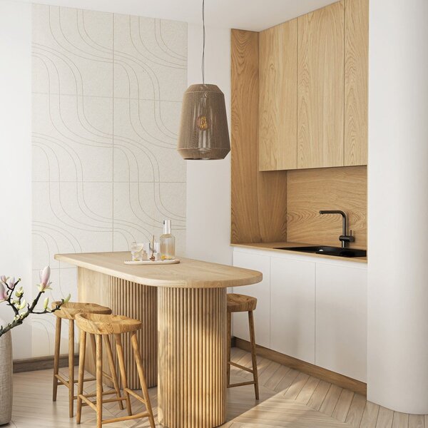 Tekstilni akustični paneli v kompletu 2 ks 60x60 cm Waves II – Styler