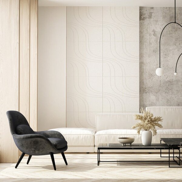 Tekstilni akustični paneli v kompletu 2 ks 60x60 cm Waves II – Styler