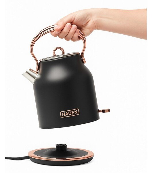 Črn grelnik vode 1,7 l Heritage – Haden
