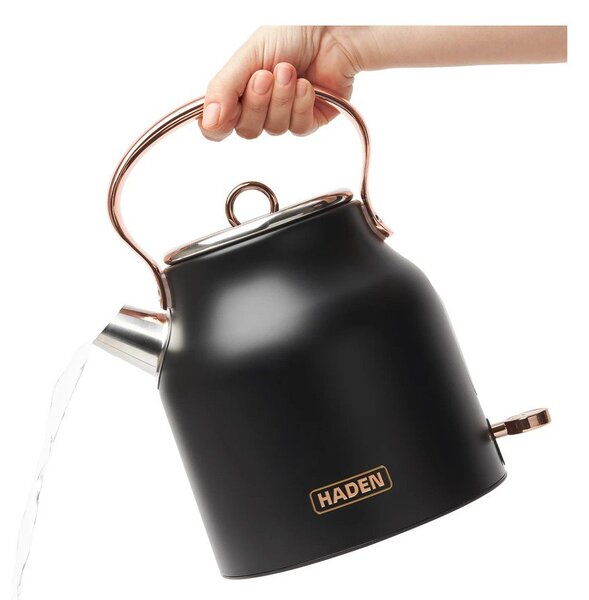 Črn grelnik vode 1,7 l Heritage – Haden