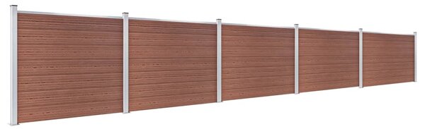 VidaXL Komplet ograjnih panelov WPC 872x146 cm rjav