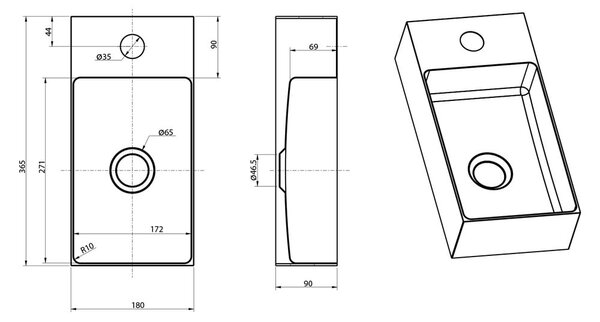 Umivalnik za WC iz nerjavečega jekla v zlati barvi 36,5x18 cm Aurum – Sapho