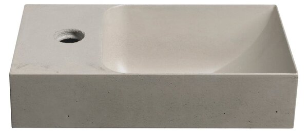 Svetlo siv betonski umivalnik za WC 31x17 cm Piccolino – Sapho