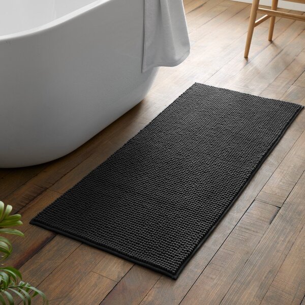 Temno siva kopalniška preproga 50x120 cm Bobble – Catherine Lansfield