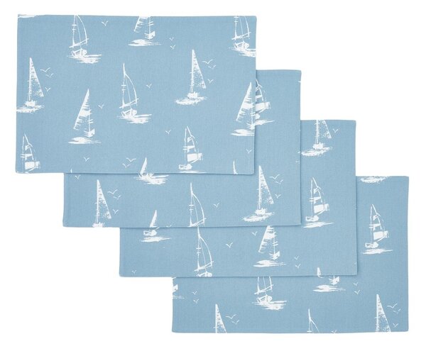Bombažni pogrinjki v kompletu 4 ks 30x46 cm Salcombe Boats – Catherine Lansfield
