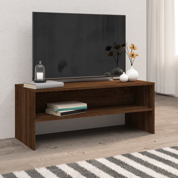 VidaXL TV omarica rjav hrast 100x40x40 cm inženirski les