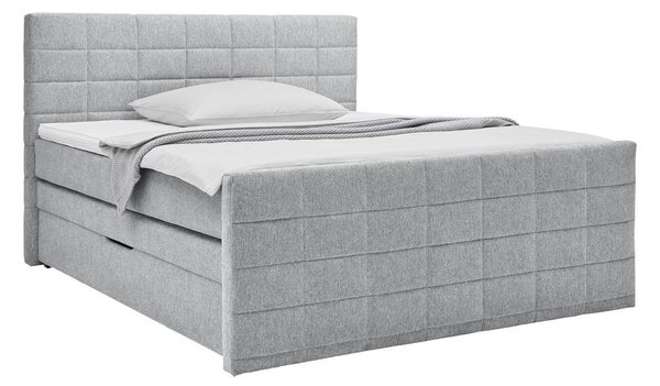 Mömax Postelja Boxspring Damon, Siva, 180x200