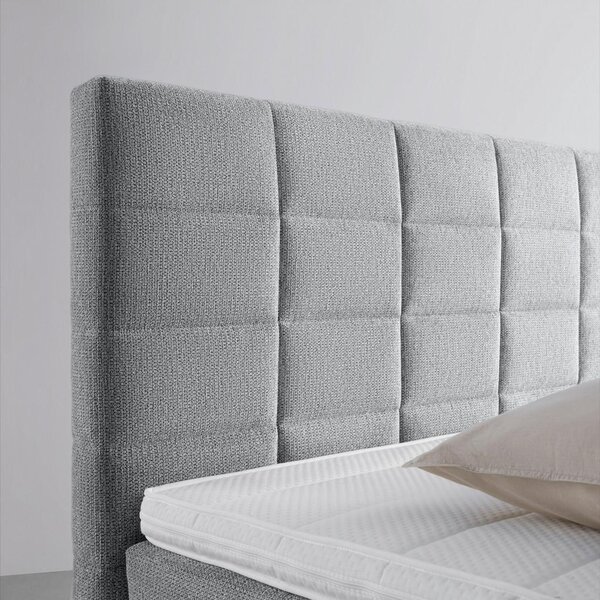 Mömax Postelja Boxspring Damon, Siva, 180x200