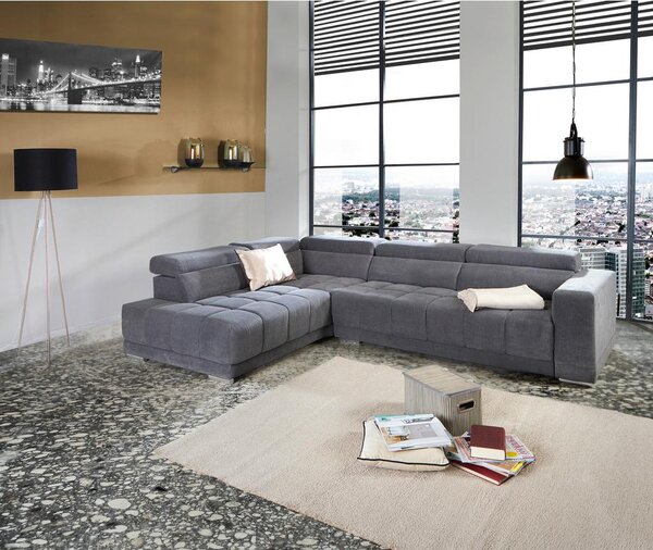 Modern Living Sedežna Garnitura Hogan, Siva, Relax Funkcija
