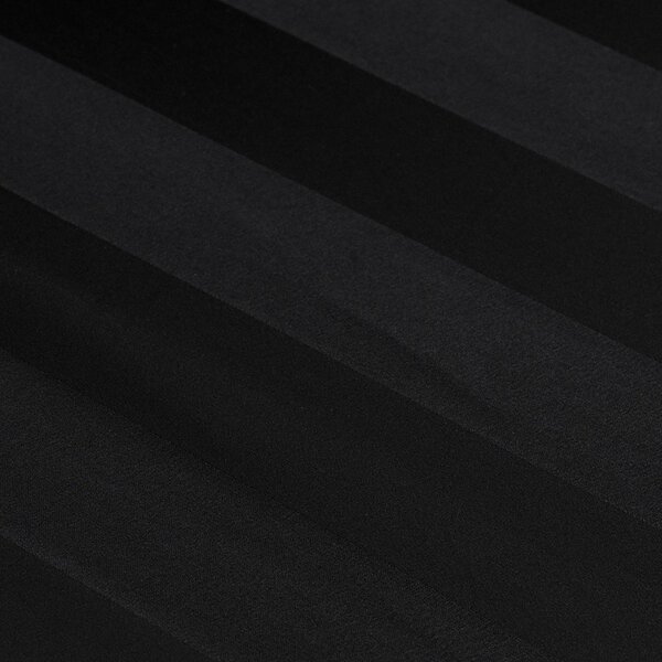 Črna napenjalna satenasta rjuha 150x200 cm So Soft Satin Stripe – Catherine Lansfield