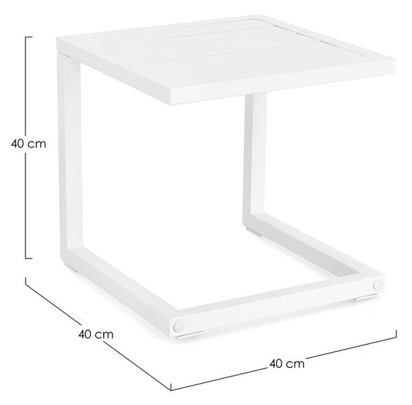 Aluminijasta vrtna mizica 40x40 cm Hilde – Bizzotto