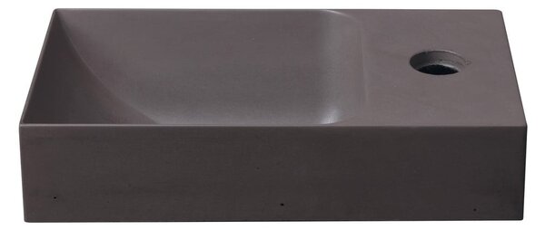 Temno rjav betonski umivalnik za WC 31x17 cm Piccolino – Sapho