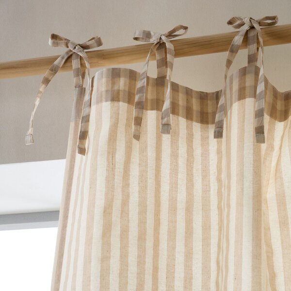 Bež zavesa 140x183 cm Zanzibar Woven Stripe – Pineapple Elephant