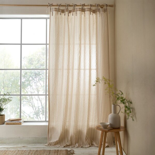 Bež zavesa 140x183 cm Zanzibar Woven Stripe – Pineapple Elephant
