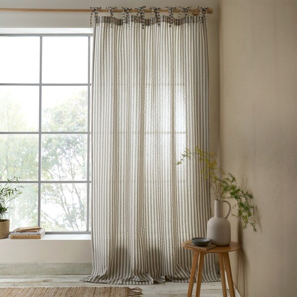 Siva zavesa 140x183 cm Zanzibar Woven Stripe – Pineapple Elephant