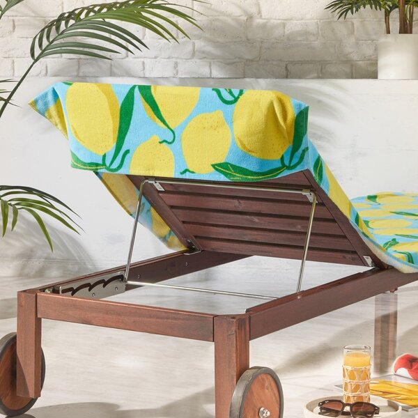 Bombažna brisača za na plažo 92x180 cm Lemons Lounger – Catherine Lansfield