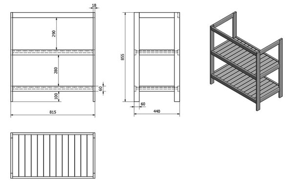 Belo stojalo brez umivalnika 81,5x85,5 cm Etide – Sapho